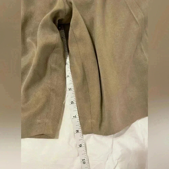 Jamaica Jaxx pleated Shorts Mens 38 Brown 100% Silk Relax Beach cool comfort - Picture 10 of 11